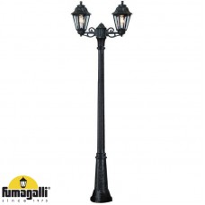 Φωτιστικό Κολώνα 2m με Λάμπες LED 2x8.5W 1938lm CCT Ρητίνης Μαύρο IP55 Fumagalli Anna 2L